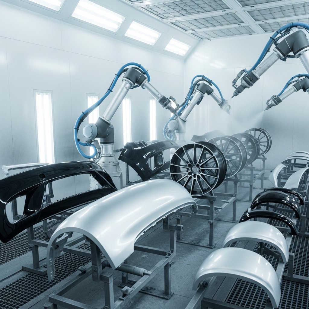 A robotic painting setup for automotive components