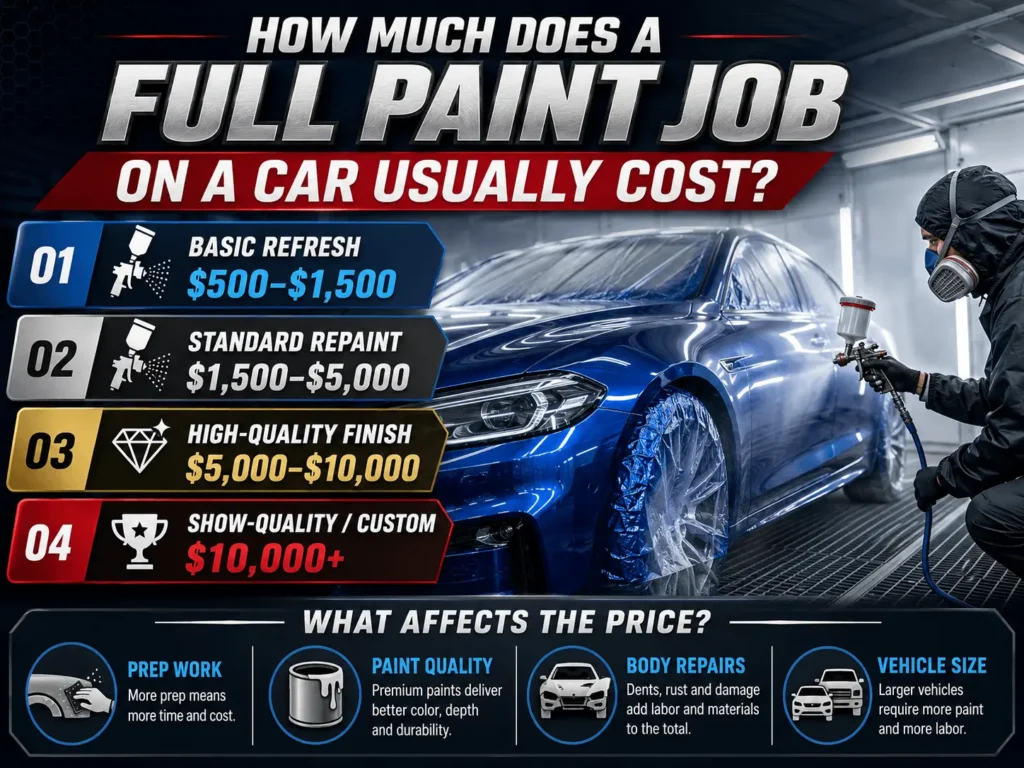 How Much Does a Full Paint Job on a Car Usually Cost